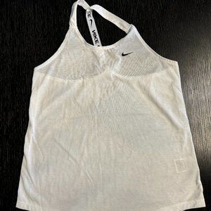 Nike DriFit White‎ Work Out Shirt Size L